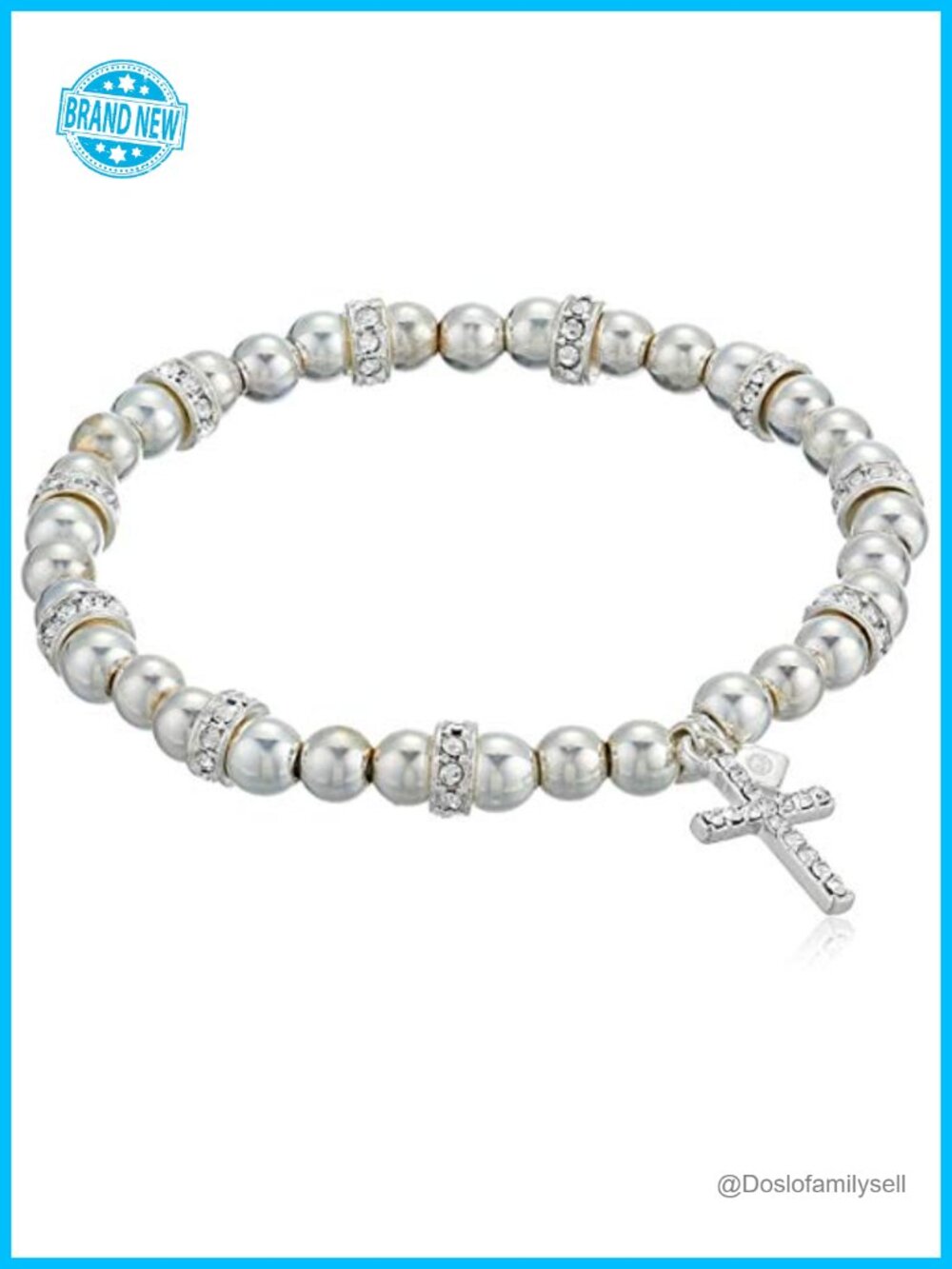 Cross Stretch Bangle Bracelet, Stackable Fashion Jewelry for Women